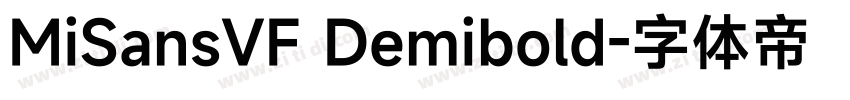 MiSansVF Demibold字体转换